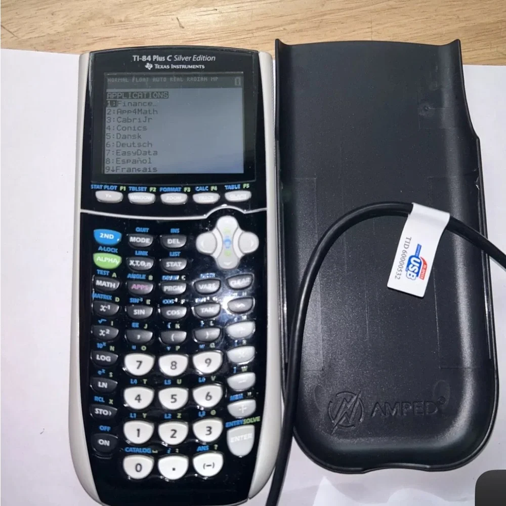 Texas Instrument TI 84 Plus C Graphing Calculator W Cover Tested